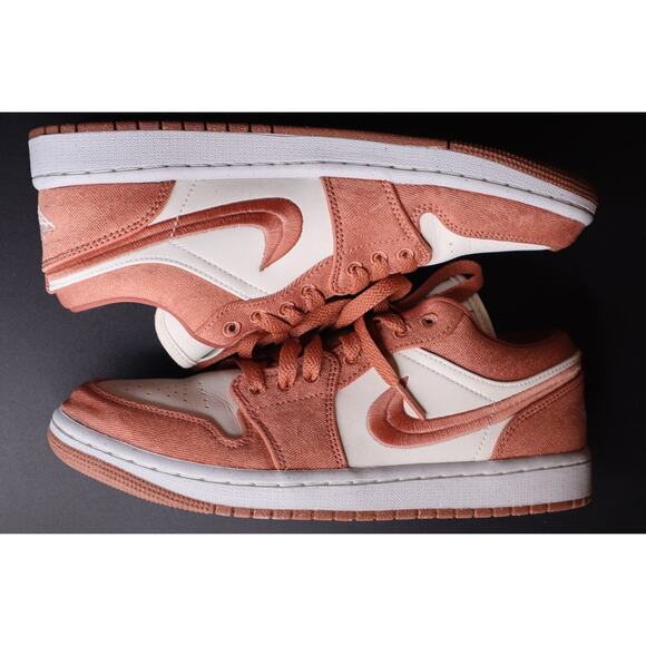 Nike Air Jordan 1 Low SE Canvas Sky J Orange FN3722-801 Womens New - Picture 4 of 11